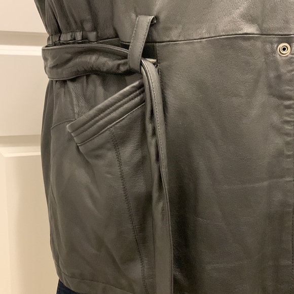 Vintage Wilson Men’s Black 100% Leather Coat - extra large size - Picture 9 of 11